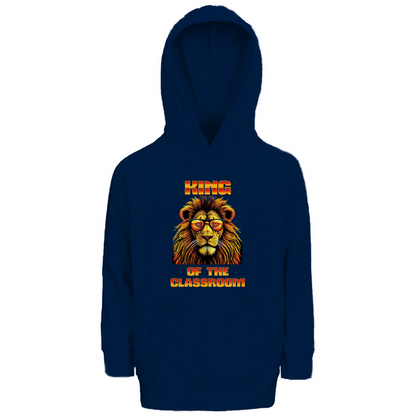 Kinder Premium Bio Hoodie King of the classroom in French Navy – Kinder T-Shirt