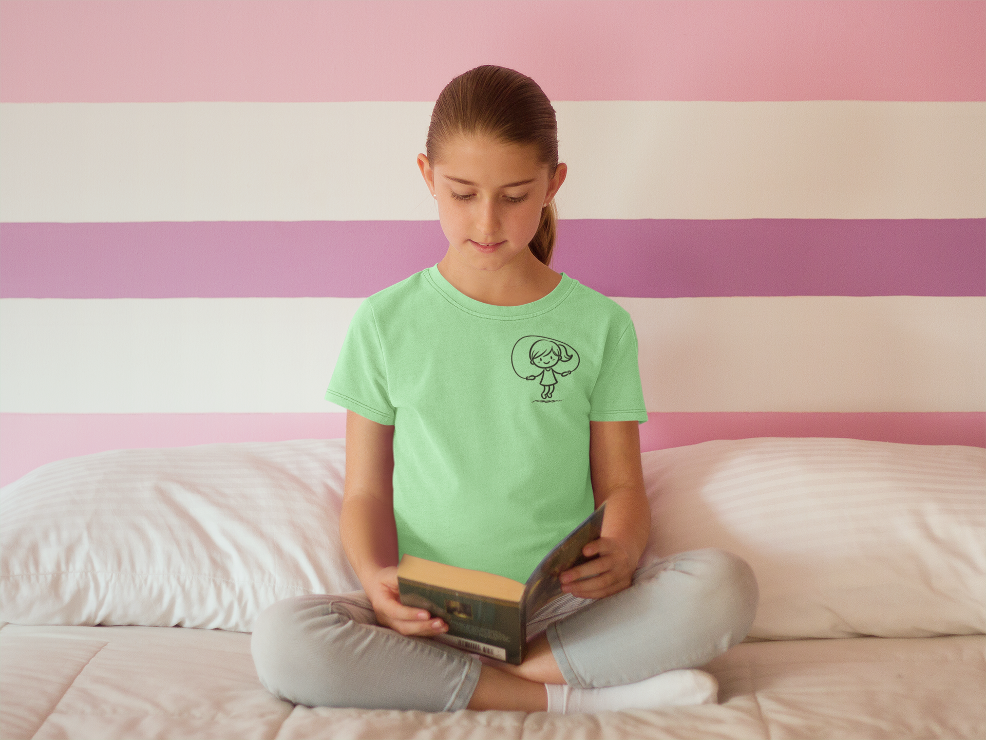 Kinder Basic T-Shirt Seilchenspringerin in – Kinder T-Shirt